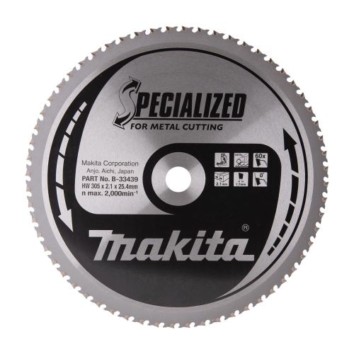 MAKITA žagin list jeklo SPECIALIZED 30 mm5x2,1x25,4 mm 60 zob B-33439