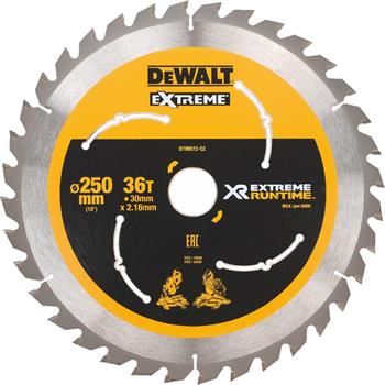 DeWALT žagin list (idealen za FLEXVOLT žage) 250 x 30 mm, 36 zob DT99572