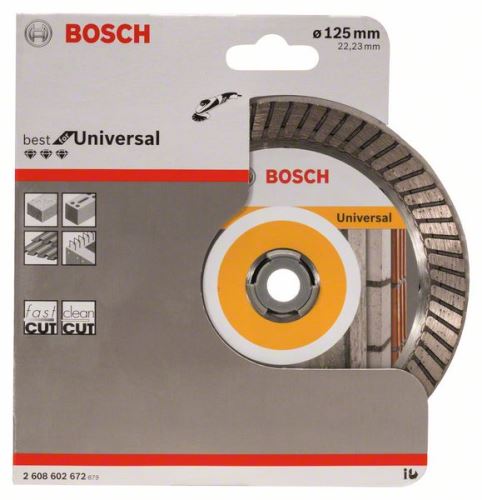 BOSCH Diamantna rezalna plošča Best for Universal Turbo 125 x 22,23 x 2,2 x 12 mm 2608602672