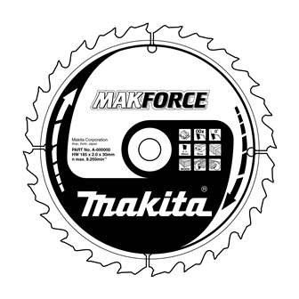 MAKITA žagin list za les MAKFORCE 355x3x30 mm 60 zob B-08545