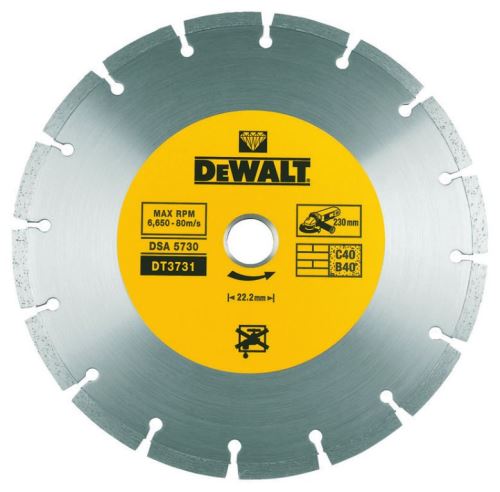 DEWALT DIA rezalna plošča za beton in opeko 115 x 22,2 mm DT3701