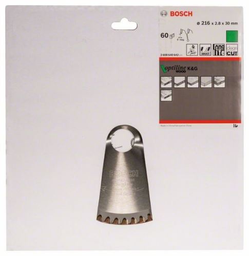 BOSCH žagin list Optiline Wood 216 x 30 x 2,8 mm, 60 2608640642