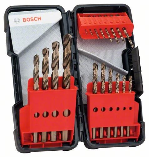 BOSCH 18-delni komplet svedrov za kovino Toughbox HSS-Co, DIN 338, 135° 1; 1,5; 2; 2,5; 3; 3,5; 4; 4,5; 5; 5,5; 6; 7; 8; 9; 10 mm 2607017047