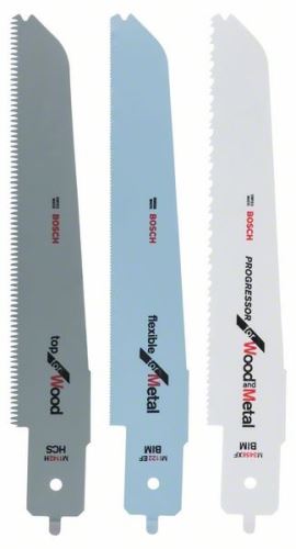 BOSCH Set žaginih listov za multifunkcijsko žago Bosch PFZ 500 E, 3-delni M 1142 H; M 3456 XF; M 1122 EF 2608656934