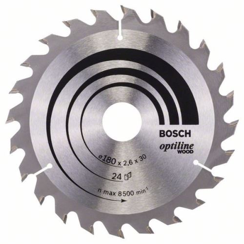 BOSCH žagin list Optiline Wood 180 x 30/20 x 2,6 mm, 24 2608640608