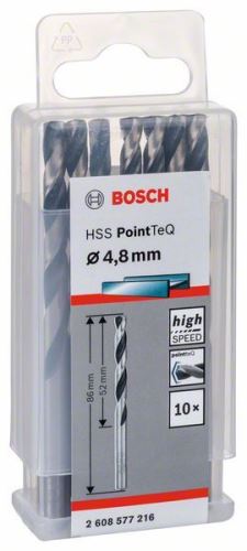 Bosch Spiralni sveder HSS PointTeQ 4,8 mm