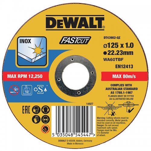 DEWALT Rezalna plošča 125 x 22,2 x 1,0 mm DT43902