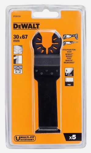 DEWALT Žagin list za rezanje trdega lesa 30 x 67 mm (5 kosov) DT20724