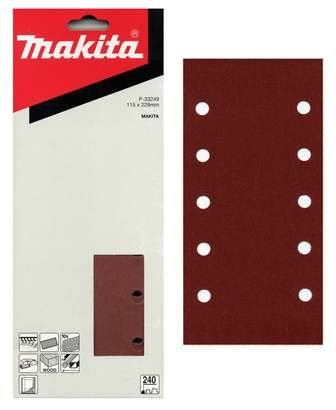 MAKITA brusni papir Velcro 115x229 mm 10 lukenj K240, 10 kos P-33249