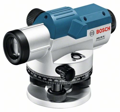 Optický nivelační přístroj + stativ + měřicí lať BOSCH GOL 26 G Professional + BT 160 + GR 500 061599400C