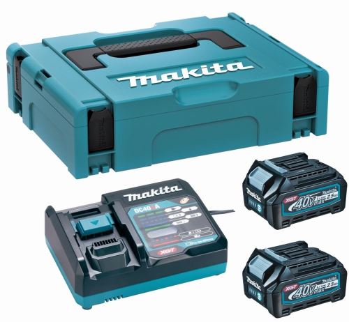 MAKITA Li-ion XGT 40V komplet 2 kos BL4040+1 kos DC40RA+1 kos Makpac 191J97-1