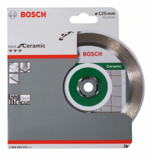 BOSCH Diamantna rezalna plošča Best for Ceramic 125 x 22,23 x 1,8 x 10 mm 2608602631