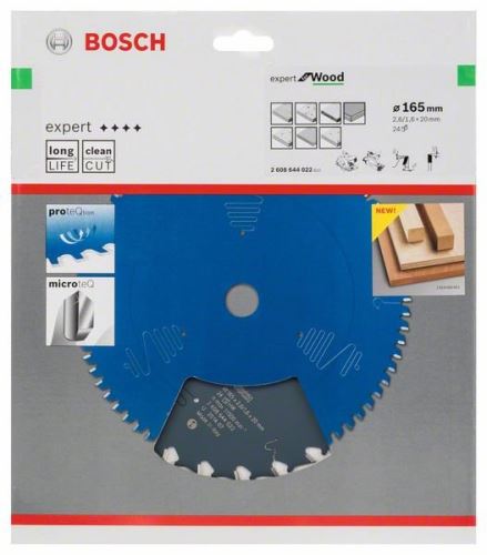 BOSCH žagin list Expert for Wood 165 x 20 x 2,6 mm, 24 2608644022