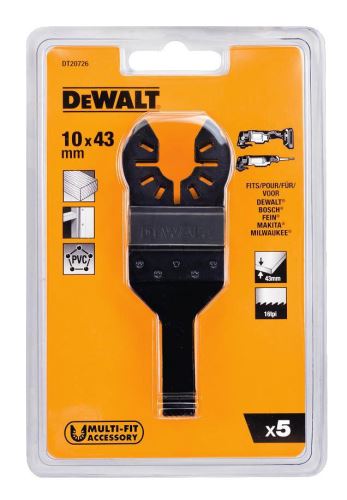 DeWALT žagini listi (5 kos) za rezanje detajlov 10 x 43 mm (5 x DT20706) DT20726