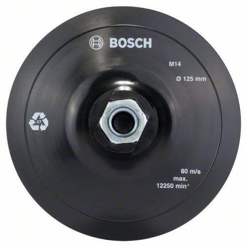 Podložna plošča BOSCH z vpenjalnim sistemom Velcro, 125 mm 125 mm, 12.500 vrt./min. 2608601077