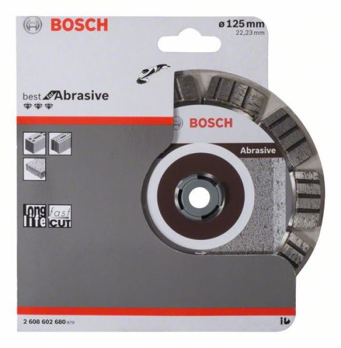 BOSCH Diamantna rezalna plošča Best for Abrasive 125 x 22,23 x 2,2 x 12 mm 2608602680