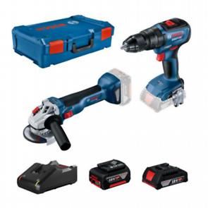 Bosch Professional set: akumulatorski kotni brusilnik GWS 18V-10 + akumulatorski kombinirani vijačnik GSB 18V-50 + 1x baterija 2,0 Ah + 1x baterija 5,0 Ah v XL-BOXX 0615990M9K