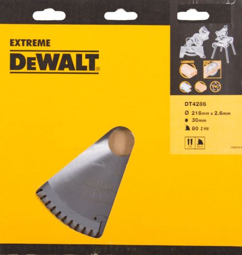 DEWALT Žagin list / furnir, laminat, aluminij / TCG -5°, 216 x 30 mm, 80 zob DT4286