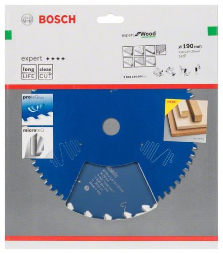 BOSCH žagin list Expert for Wood 190 x 20 x 2,6 mm, 24 2608644044