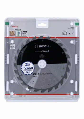 BOSCH žagin list za akumulatorske žage; Standard za les 210x30x1,7/1,2x24T 2608837713