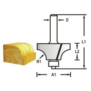 MAKITA Zaokrožilni rezalnik z uležajenim steblom 6 mm, 31,8x16,7x60 mm R 9,5 mm D-48337