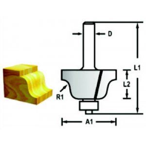 MAKITA Rezalnik profilov z uležajenim steblom 6 mm, 25,4x9,5x52 mm D-48804