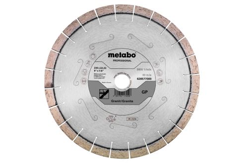 METABO Diamantna rezalna plošča Dia-TS230x22,23 mm - GP, granit, Professional 628577000