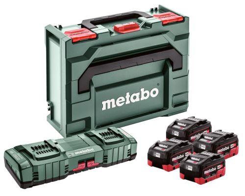 METABO Osnovni set (polnilec + baterije) 18V / 4 x LiHD 5,5 Ah + ASC 145 DUO + kovček 685180000