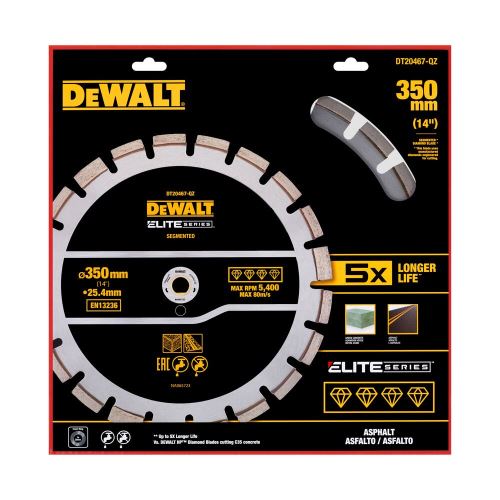 DEWALT DIA ELITE serija 350 mm rezalna plošča za asfalt/beton DT20467