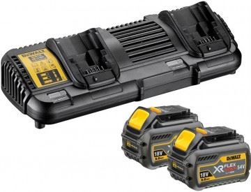 DEWALT Flexvolt polnilec + 2x Flexvolt baterija 54 V DCB132T2