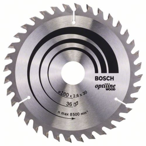 BOSCH žagin list Optiline Wood 180 x 30/20 x 2,6 mm, 36 2608640609