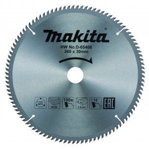 MAKITA žagin list les TCT 260x2,6x30 mm 100 zob D-65408