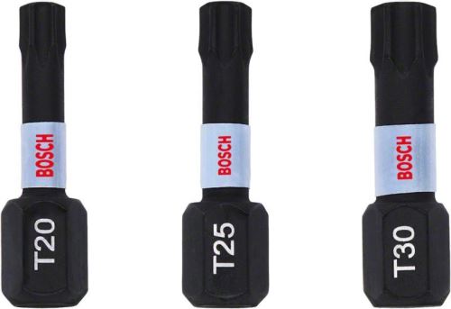 BOSCH Set nastavkov T20, T25, T30 25 mm, 3 kosi 2608522479