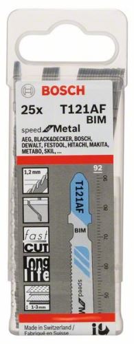 BOSCH Žagin list za sabljasto žago T 121 AF Speed for Metal (3 kosi) 2608636698