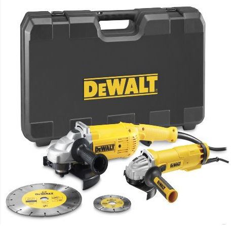 DEWALT Set kotnih brusilnikov 230 + 125 mm DWE492SDT