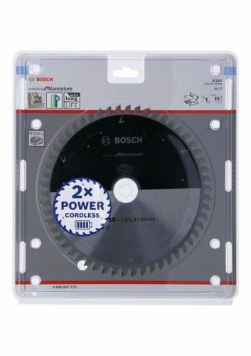 BOSCH žagin list za akumulatorske žage; Standard za aluminij 210x30x1,9/1,3x54T 2608837773