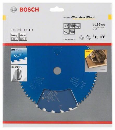 BOSCH žagin list Expert for Construct Wood 165 x 20 x 2,0 mm, 24 2608644137