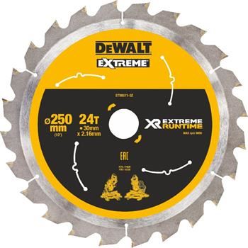 DeWALT žagin list (idealen za FLEXVOLT žage) 250 x 30 mm, 24 zob DT99571