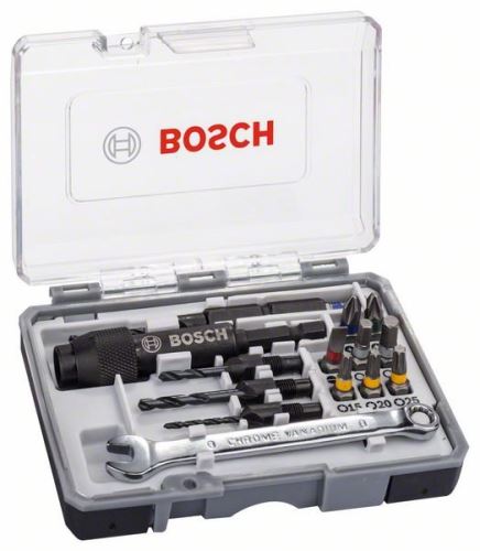 BOSCH 20-delni set vijačnih nastavkov Drill&Drive PH2; PH2; PZ2; SL5; H4; H5; T15; T20; T25 2607002786