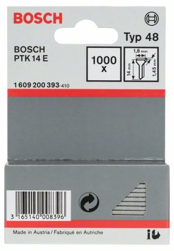 BOSCH Žeblji tip 48 1,8 x 1,45 x 14 mm (1000 kosov) 1609200393