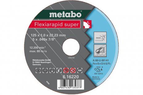 METABO Brusilna plošča Flexiarapid SUPER 105 x 1,0 x 16,0 INOX, TF 41 616210000