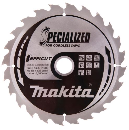 MAKITA žagin list za les Efficut 230x2,2x30 mm 24 zob E-01909