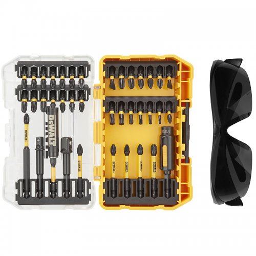 Set nastavkov DEWALT FLEXTORQ (38 kos) + zaščitna očala DT70740T