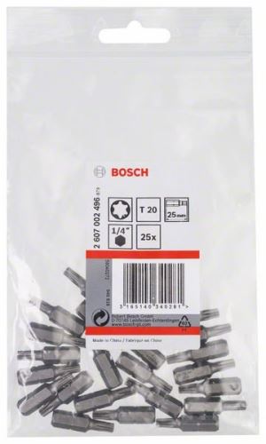 BOSCH Vijačni nastavek ekstra trd Extra-Hart T20, 25 mm (25 kosov) 2607002496