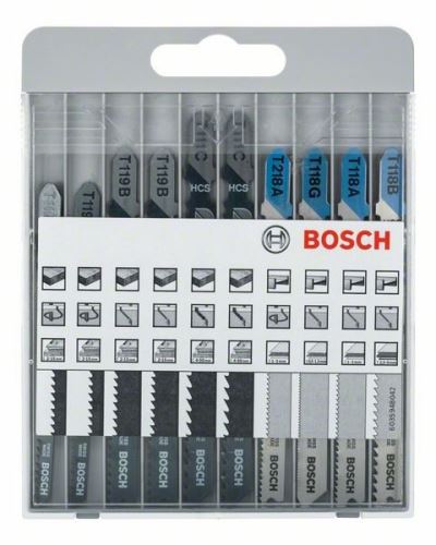 BOSCH 10-delni set žaginih listov za oscilacijske žage Basic for Metal and Wood T 119 BO (2x); T 119 B (2x); T 111 C (2x); T 218 A; T 118 G; T 118 A; T 118 B 2607010630