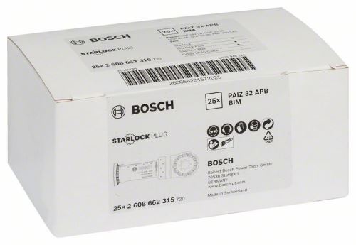 BOSCH BIM potopni žagin list PAIZ 32 APB Wood and Metal 60 x 32 mm 2608662315