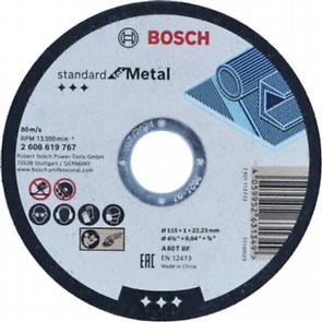 BOSCH Rezalna plošča Standard for Metal 115 x 1 x 22,23 mm, ravna 2608619767