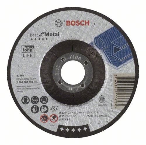 BOSCH Profilirana rezalna plošča Best for Metal A 46 V BF, 125 mm, 1,5 mm 2608603519