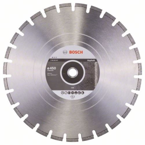 BOSCH Diamantna rezalna plošča Standard for Asphalt 450 x 25,40 x 3,2 x 10 mm 2608602627