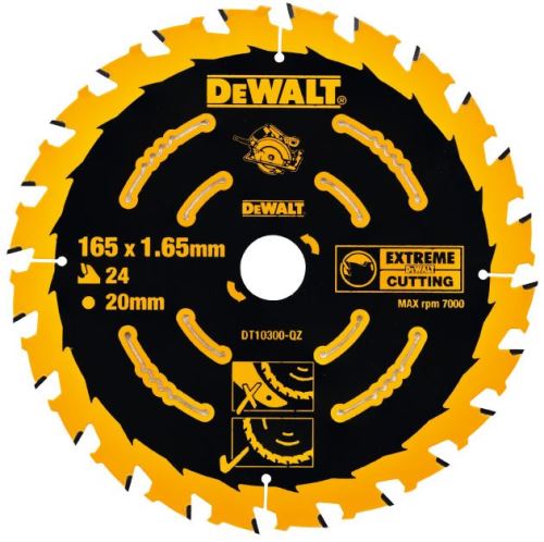 DEWALT žagin list Extreme ATB 20° 165 x 20 mm, 24 zob DT10300